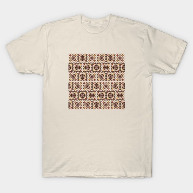 Tiled wheels pattern T-Shirt by Gaspar Avila